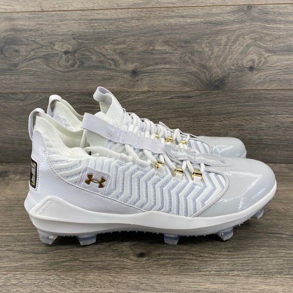 Under Armour Harper 6 Low ST White Gold Bryce Harper Baseball Cleat Mens Size 14 main image 8